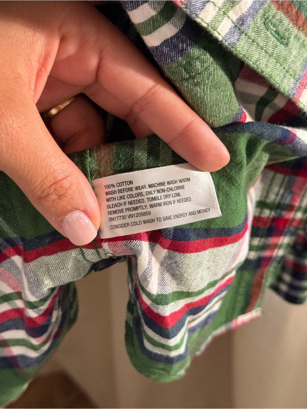 Cherokee Green Plaid Button-Down Shirt for Kids - Picture 3 of 4